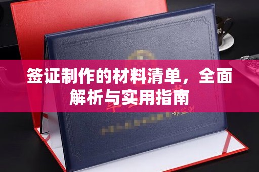 海盐签证制作的材料清单，全面解析与实用指南